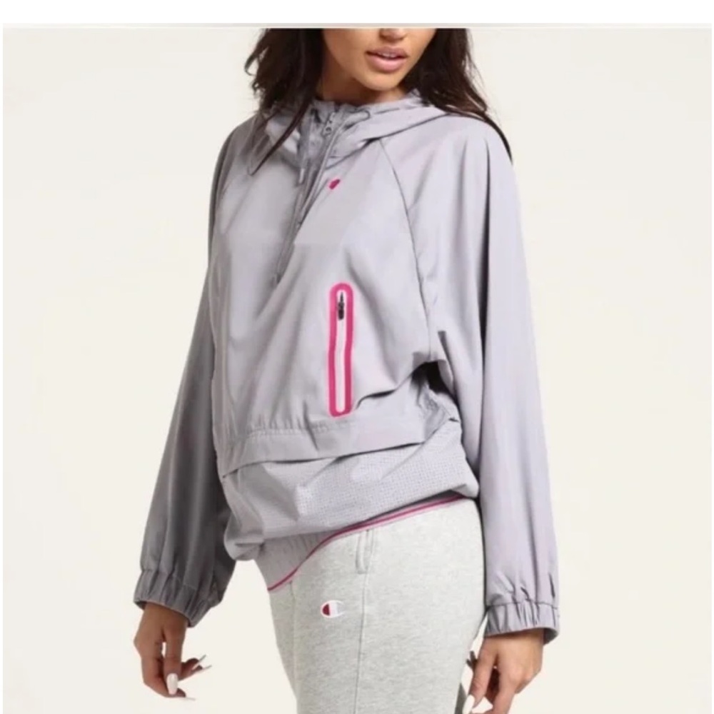 Ivy Park Perforated Panel Hooded Jacket Grey Size‎ XS